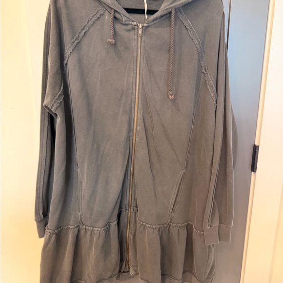 Free People Jackets & Blazers - Free People Gray Utility Jacket